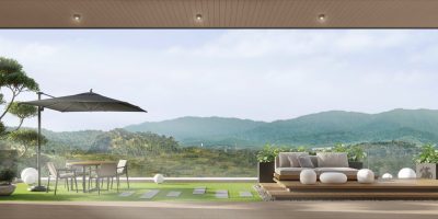 Ascend to rooftop terrace for an awe-inspiring panorama, where lush greenery meets the beauty of surrounding mountains.