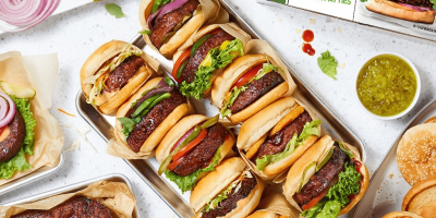 Burgers from Beyond Meat. Image source: Green Queen